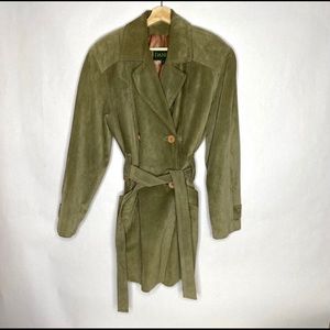 Danier Leather Suede Trench Coat 